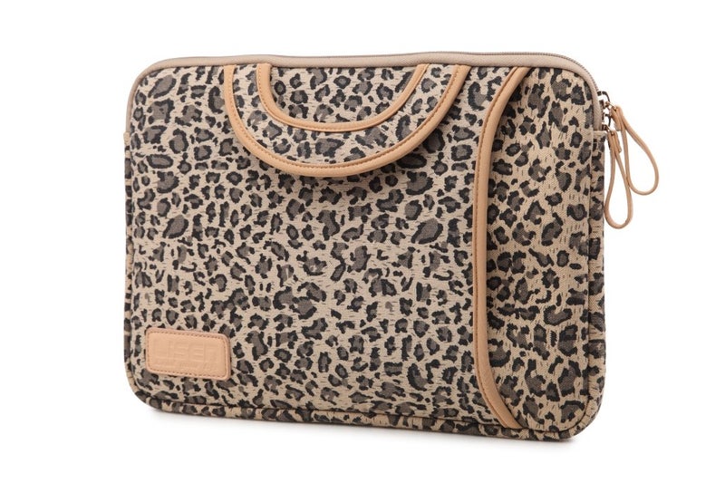 Valentoria 15.5 Inch Laptop Sleeve Case-Stylish Leopard Ultrabook Sleeve Macbook Bag For Acer/Asus/Dell/iPad Pro/Lenovo/Macbook Pro/Macbook Air/Surface Pro 4 with Handle - Image 3